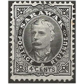 Sarawak 1895 SG29 4c Black Mounted Mint . ..