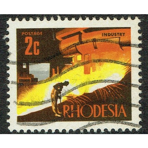 Rhodesia 1970 New Currency 2c Multicoloured SG440 GU
