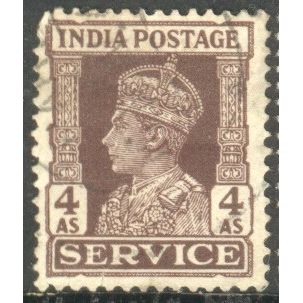 India 1939 - SG O149 - KGV1 4a brown (SERVICE) - used