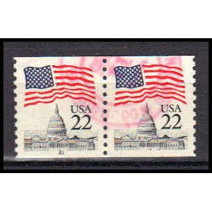 Used 2115 22c U.S. Flag Very Fine CNP Left 21 PA0638