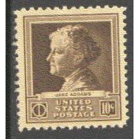 878 10c Jane Addams Fine MNH GA0393
