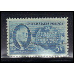 Used 933 5c Franklin Roosevelt Fine KA7951