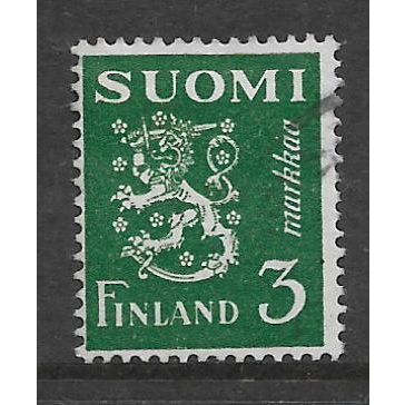 FINLAND 1930 LION 3M GREEN SG 427 FINE USED#