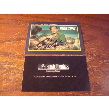 1991 Star Trek, Autograph Card, w/COA, WILLIAM SHATNER, Star Trek (C)