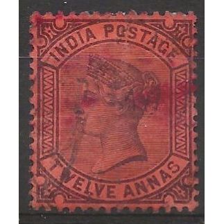 India 1888 SG100 12a Purple/Red FIne Used ..
