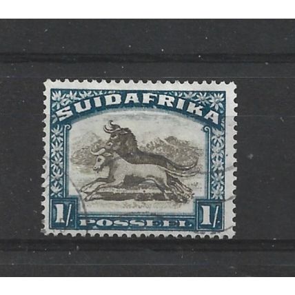 SouthAfrica.SG48 1s Black&Blue Wildebeest.Afrikaans Inscription.Fine Used.Aug25a