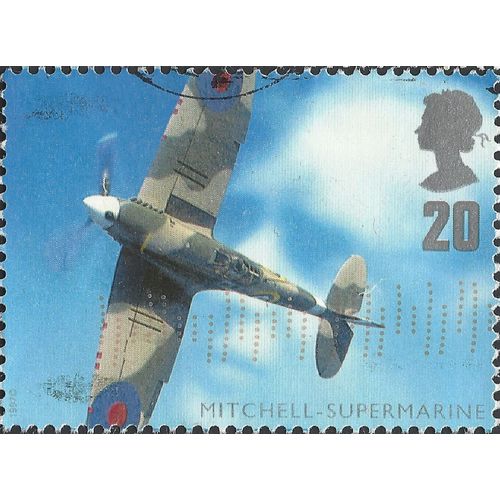 GB, AIR, Mitchell Supermarine, blue 1997, 20p, #6