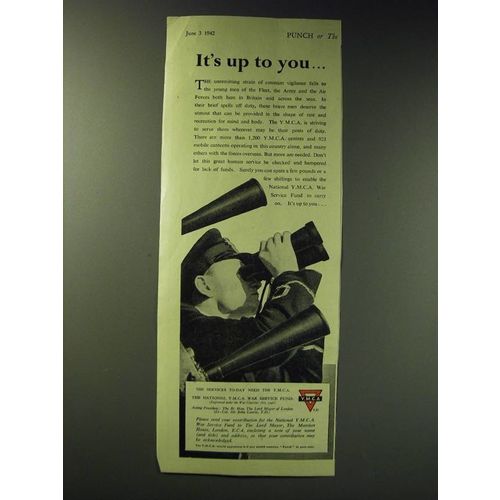 1942 Y.M.C.A. Young Men's Christian Association Ad - It's up to you