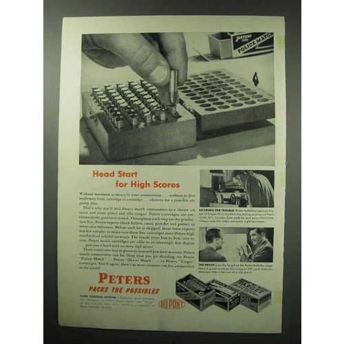 1950 Peters Police Match, Dewar Match, Target Ammo Ad
