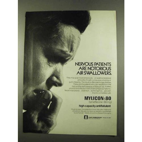 1975 Stuart Pharmaceuticals Mylicon-80 Ad - Nervous