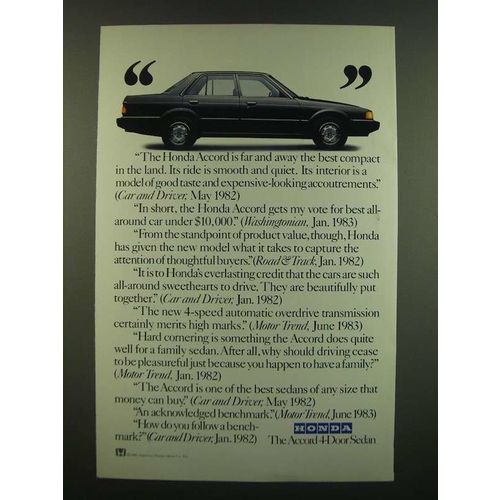 1983 Honda Accord Ad - The Honda Accord is far and away the best compact