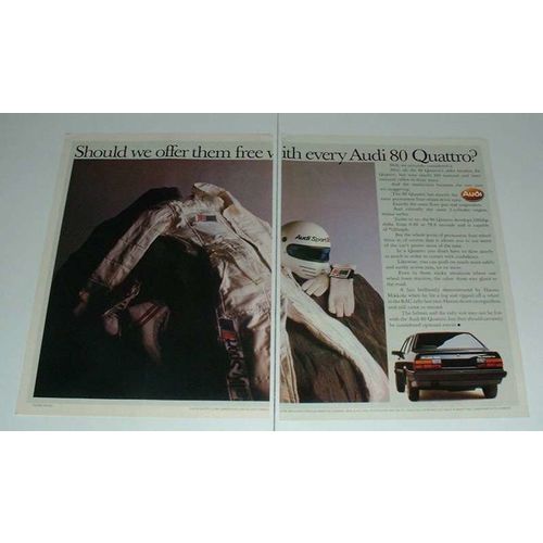 1984 2-page Audi 80 Quattro Car Ad - Should we Offer?!