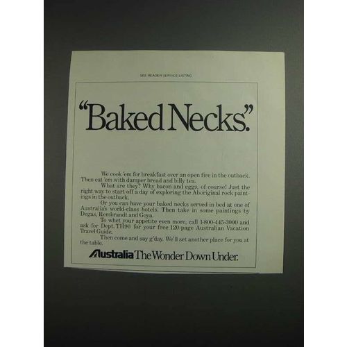 1984 Australia Tourism Ad - Baked Necks