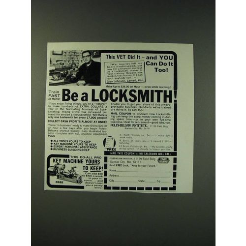 1987 Foley Belsaw Institute Ad - Be a Locksmith!