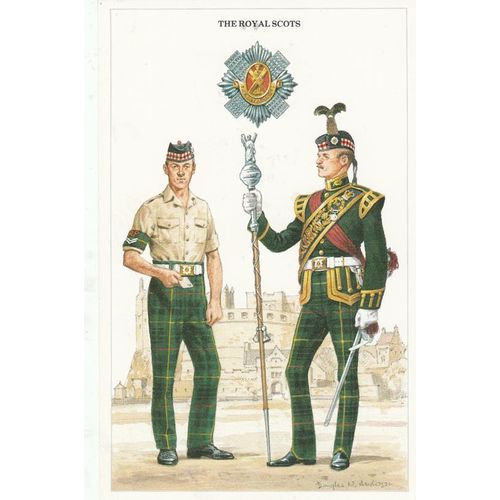 Corporal Regimental Police & Drum Major The Royal Scots Military Uniforms Postca