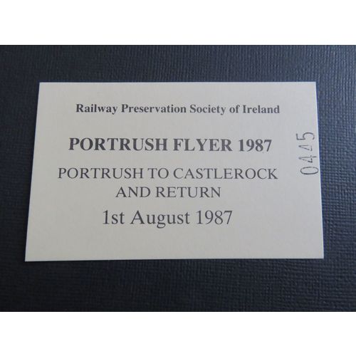 Railway Preservation Society of Ireland Portrush Flyer 1987 Ticket #5