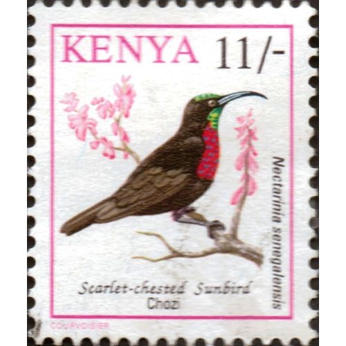 KENYA, BIRDS, Scarlet Chested Sunbird, 1993, 11/-