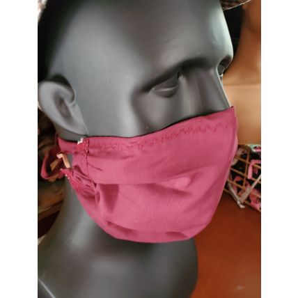 Cloth Face Mask - Silver/Copper Filters-Burgundy