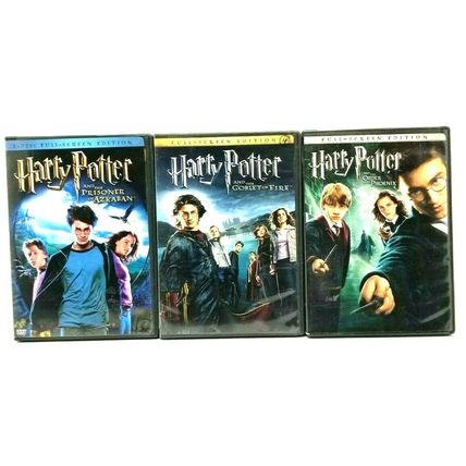Harry Potter Azkaban / Goblet / Phoenix Lot of 3 Movies (DVD, Full Screen) (L34)
