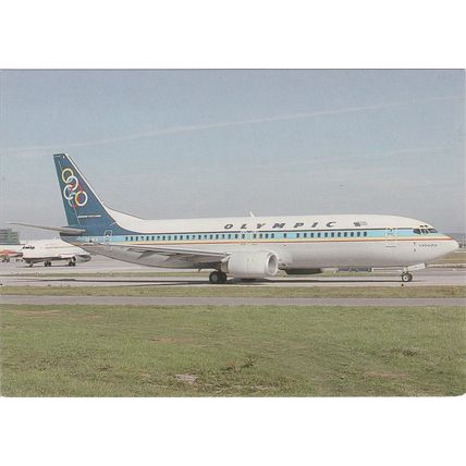 Olympic Airways Boeing B737 484 Civil Aviation Postcard (A18719)