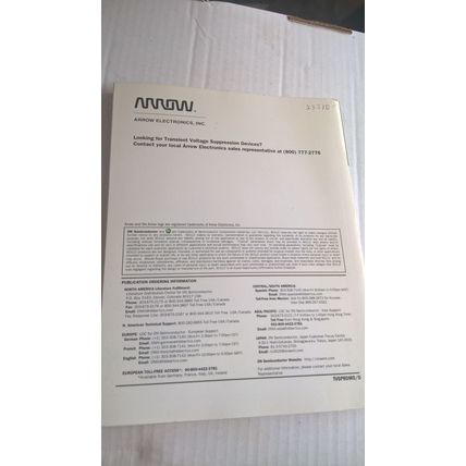 Arrow ON Semiconductor TVS Devices Literature Pack on Semiconductor 2001