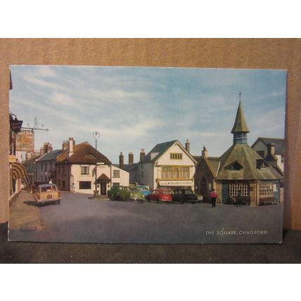 THE SQUARE, CHAGFORD, DEVON . .unused vintage postcard /