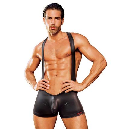 Falcon Studios Wet Look Singlet - Black - Med & X-L - LGBT