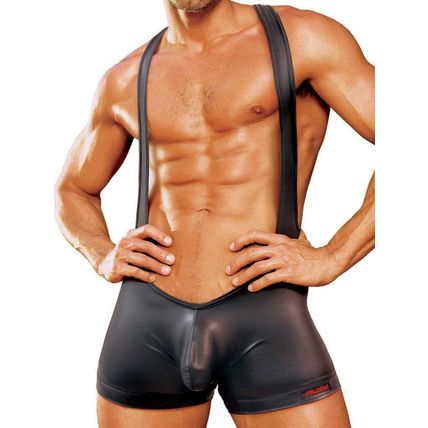 Falcon Studios Wet Look Singlet - Black - Med & X-L - LGBT