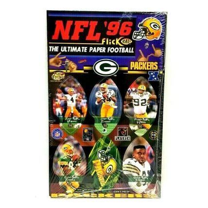 NFL 1996 Flick Ball Paper Footballs Packers NOS New Sealed (D9)