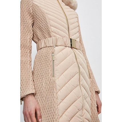 KAREN MILLEN Long Quilted Faux Fur Trimmed Hood Coat BNWT (RARE & COLLECTABLE)