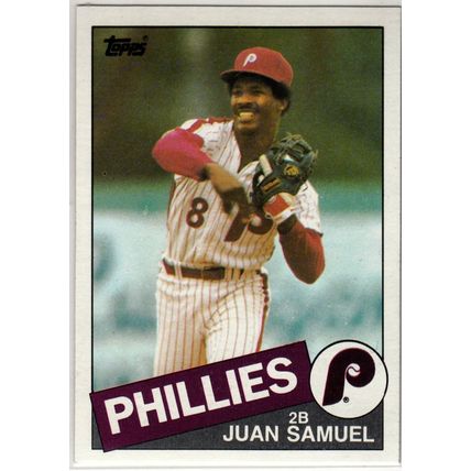 1985 Topps Baseball card 265 Juan Samuel