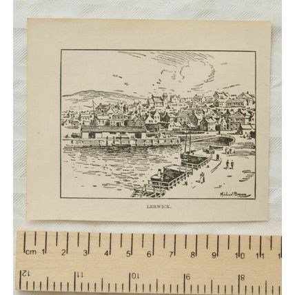 Vintage engraving - Lerwick