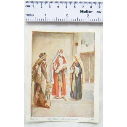 Vintage: Scholar's Lesson Picture Story No. 1 The King Acknowledged