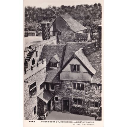 Allington Castle Kent Inner Court Tudor House Old RPC Postcard