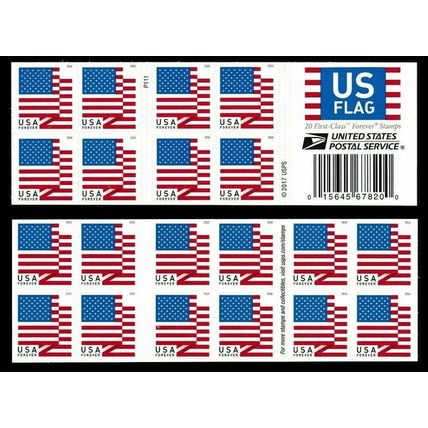 U.S. Flag GENUINE Booklet of 20 - Stamps Scott 5263 - Stuart Katz