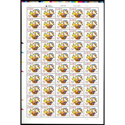 Love Wedding Sheet of Fifty 52 Cent Postage Stamps Scott 2815