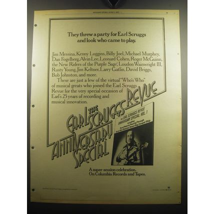 1975 The Earl Scruggs Revue Anniversary Special: Vol. 1 Album Advertisement