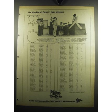 1974 The King Biscuit Flower Hour Advertisement - The Who