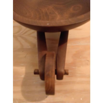 Woodcroftery Wheel Barrow Wood Bowl 14" Long Signed MCM Display Nuts Candy