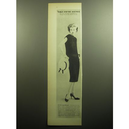 1958 Saks Fifth Avenue Dress Ad - S.F.A's non-fit knit