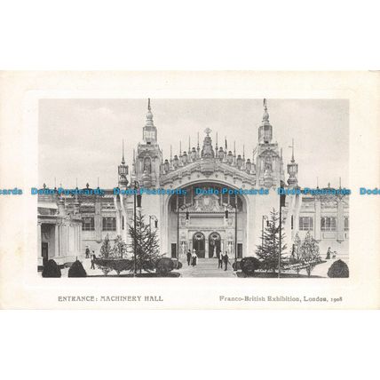 R137838 Entrance. Machinery Hall. Franco British Exhibition. London. 1908. Valen