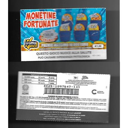 Gratta e Vinci - Monetine Fortunate - Lotto 3025 - 02