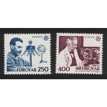 Faroe Is. Finsen Fleming penicillin Europa CEPT 2v 1983 MNH SG#83-84 Sc#95-96