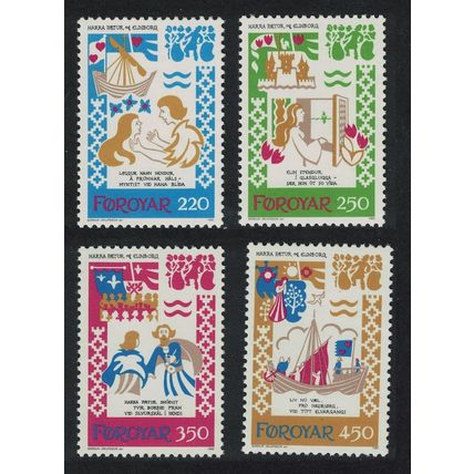 Faroe Is. The Ballad of Harra Paetur and Elinborg 4v 1982 MNH SG#74-77 Sc#86-89