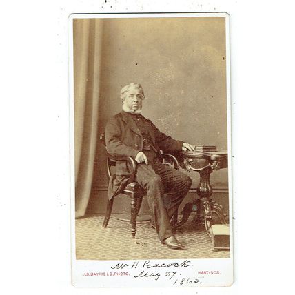 Victorian cdv photo elderly man H Peacock Hastings photographer