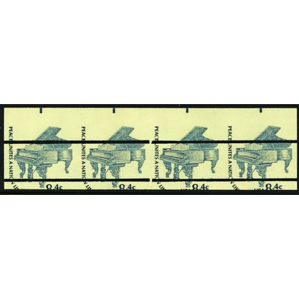 1615Cfa MNH Miscut Imperforate Error Strip of Four - Stuart Katz
