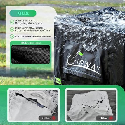 UIRWAY Generator Cover for outside 30”L X 30”W X 20”H - Heavy Duty Waterproof 60