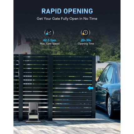 CO-Z 1400Lb Sliding Gate Opener Hardware Security System Kit for Sliding Gates u