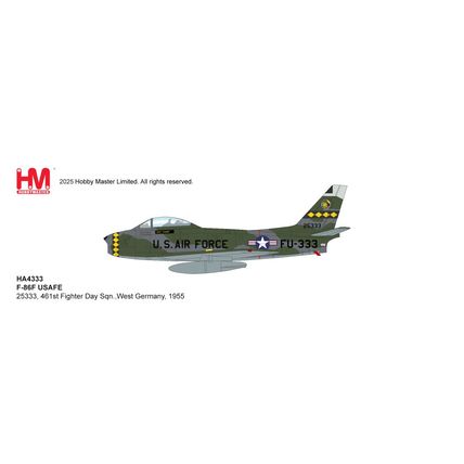 F-86F USAFE 461ST FIGHTER DAY SQN W/GERMANY - HOBBY MASTER HA4333 1/72 PRE ORDER