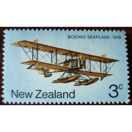 New Zealand 1974 History NZ Airmail Transport 3c Boeing Plane mint stamp SG1050
